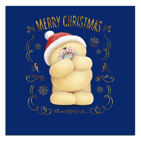 Merry Christmas Holding Present Forever Friends Christmas Card